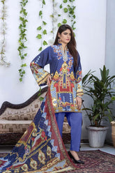 Pierce - Salwa - Digital Printed & Embroidered Karandi